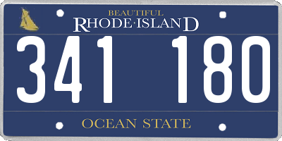 RI license plate 341180