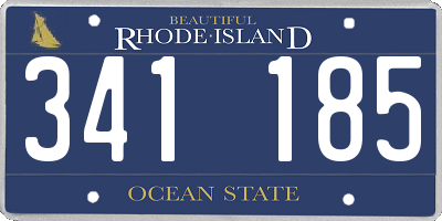 RI license plate 341185