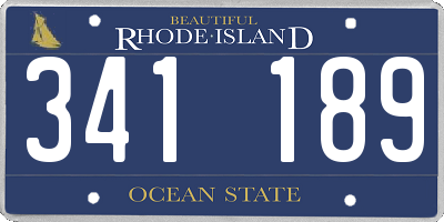 RI license plate 341189