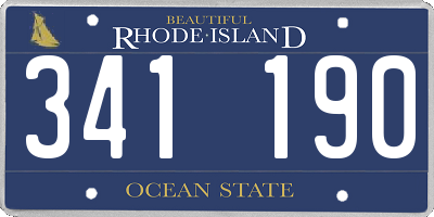 RI license plate 341190