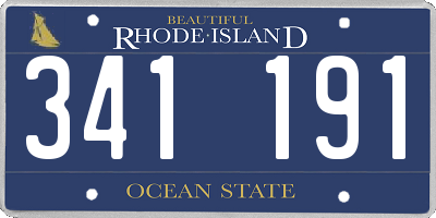 RI license plate 341191