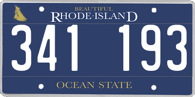 RI license plate 341193