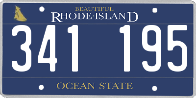 RI license plate 341195