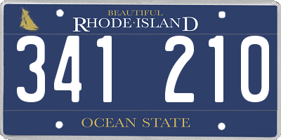 RI license plate 341210