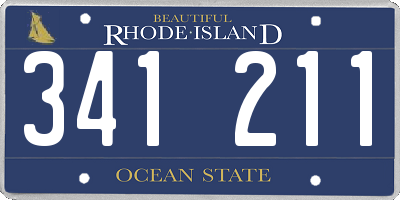 RI license plate 341211