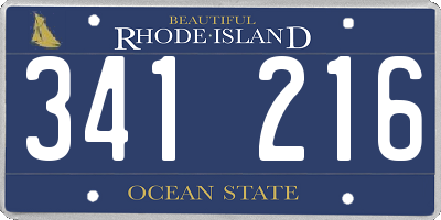RI license plate 341216