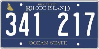 RI license plate 341217