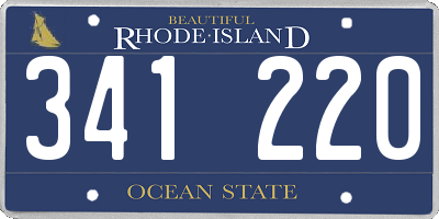 RI license plate 341220
