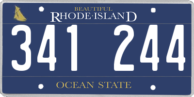 RI license plate 341244