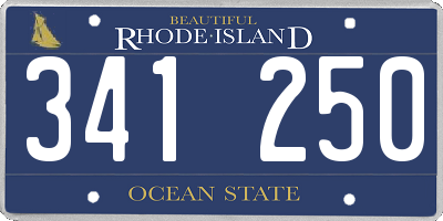 RI license plate 341250