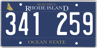 RI license plate 341259