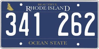 RI license plate 341262