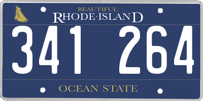 RI license plate 341264