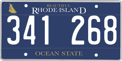 RI license plate 341268