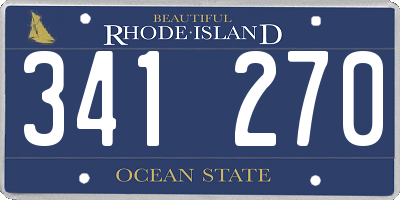 RI license plate 341270