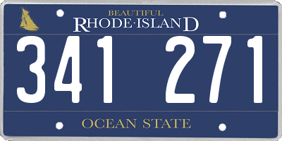 RI license plate 341271