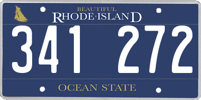RI license plate 341272