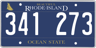 RI license plate 341273