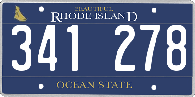 RI license plate 341278