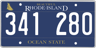 RI license plate 341280