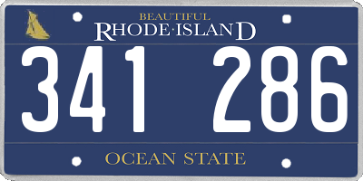 RI license plate 341286