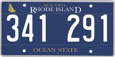 RI license plate 341291