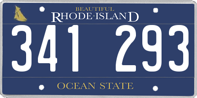 RI license plate 341293