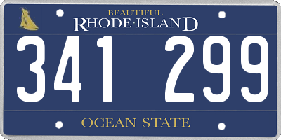 RI license plate 341299