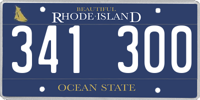 RI license plate 341300