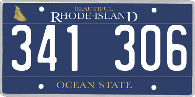 RI license plate 341306