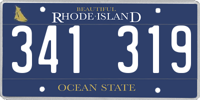 RI license plate 341319