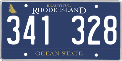 RI license plate 341328
