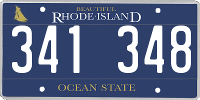 RI license plate 341348