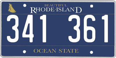 RI license plate 341361