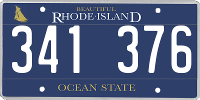 RI license plate 341376