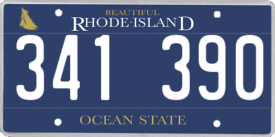 RI license plate 341390