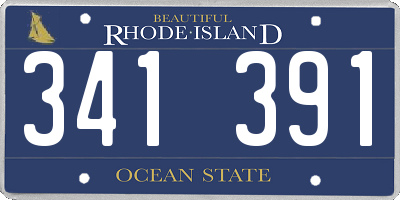 RI license plate 341391