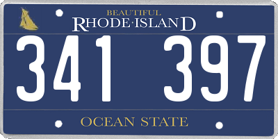 RI license plate 341397