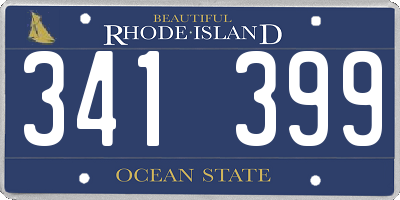 RI license plate 341399