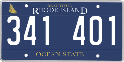 RI license plate 341401
