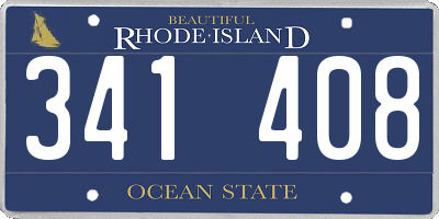RI license plate 341408
