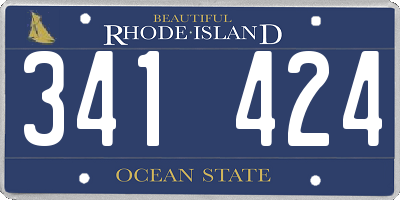 RI license plate 341424