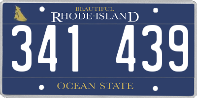 RI license plate 341439