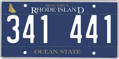 RI license plate 341441
