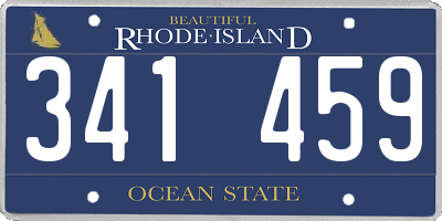RI license plate 341459