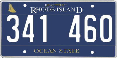 RI license plate 341460