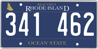 RI license plate 341462