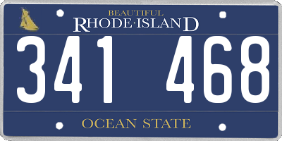RI license plate 341468