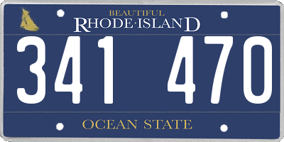 RI license plate 341470