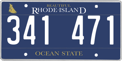 RI license plate 341471